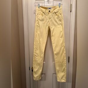 PAIGE Women's Light Yellow Skinny Jeans